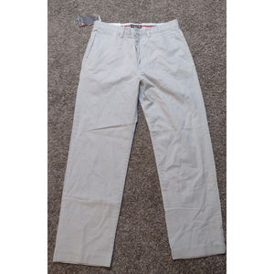 NWT Fidra Men's Chino Khakis 34 Biege Straight Flat Front Golf Activewear V